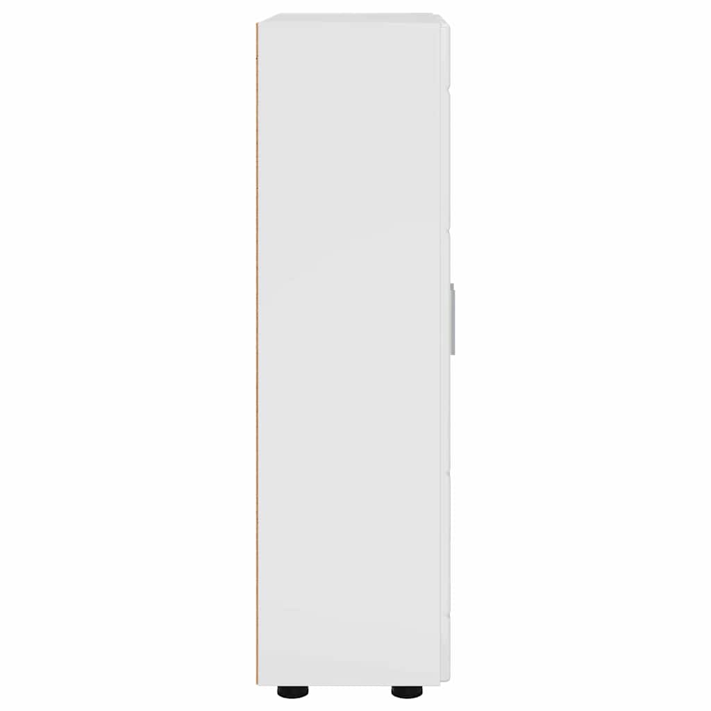 Sideboard med hylde FLORIN Høj gloss hvid 55,5 x 29 x 103 cm