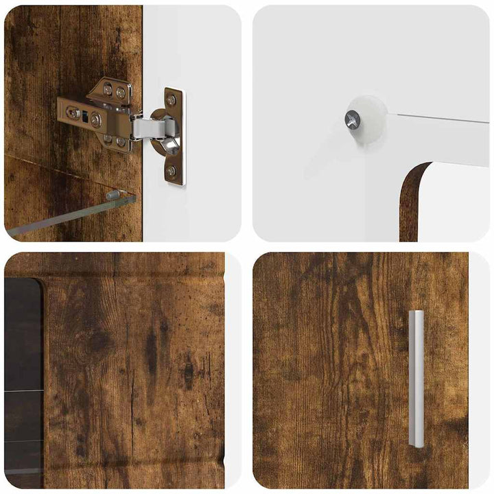 Sideboard FLORIN Røget eg 55,5 x 29 x 103 cm Konstrueret træ