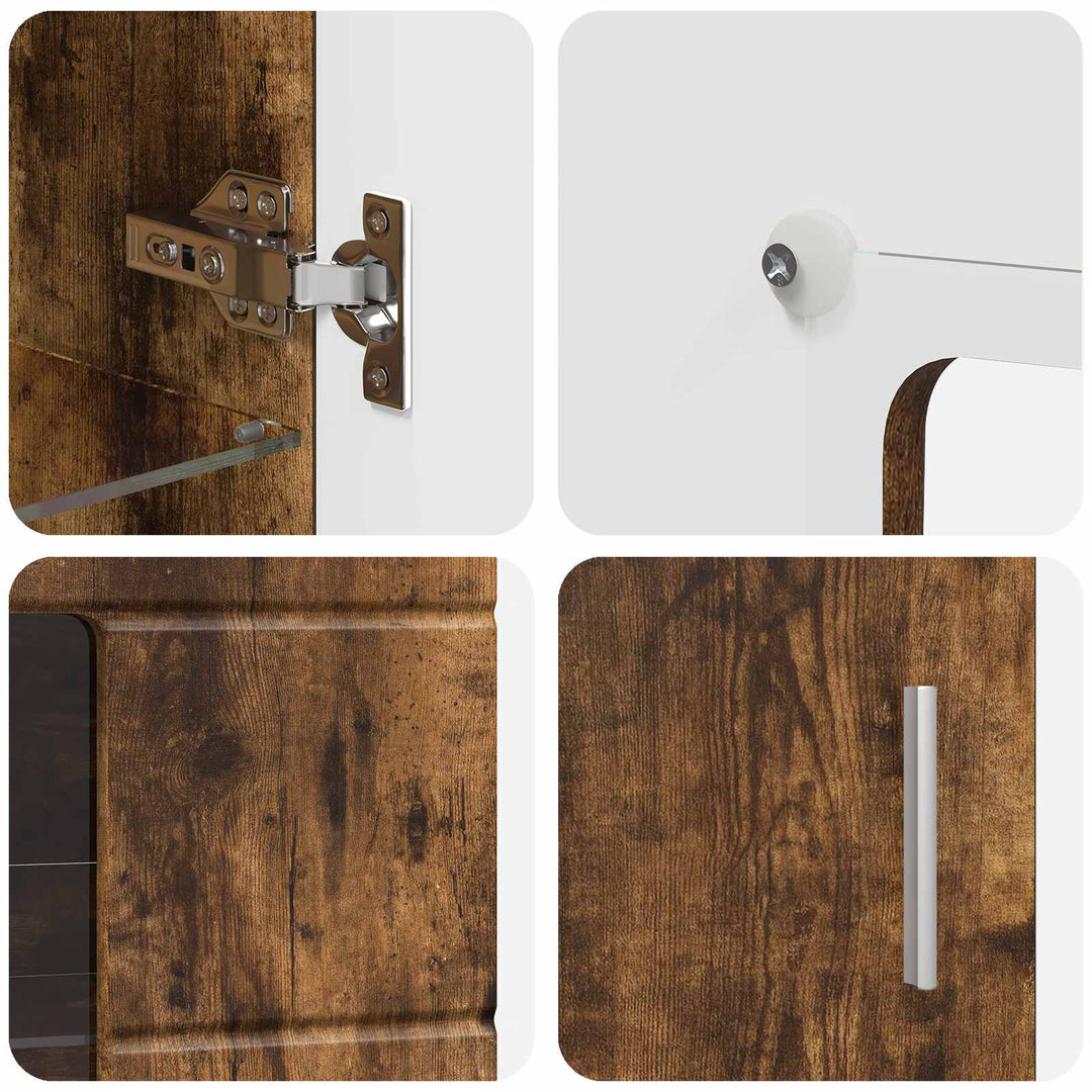 Sideboard FLORIN Røget eg 55,5 x 29 x 100 cm Konstrueret træ