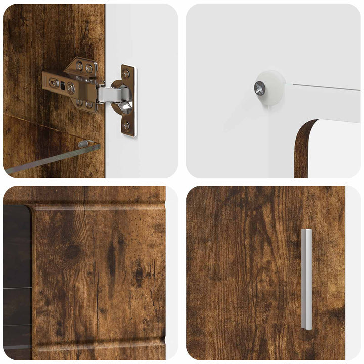 Sideboard FLORIN Røget eg 55,5 x 29 x 100 cm Konstrueret træ
