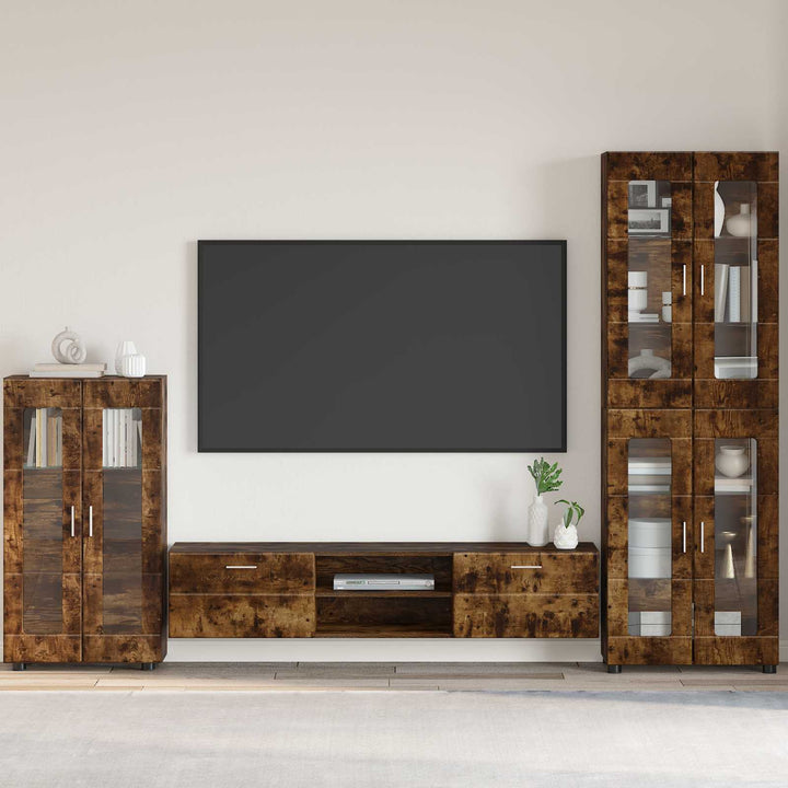 Sideboard FLORIN Røget eg 55,5 x 29 x 100 cm Konstrueret træ