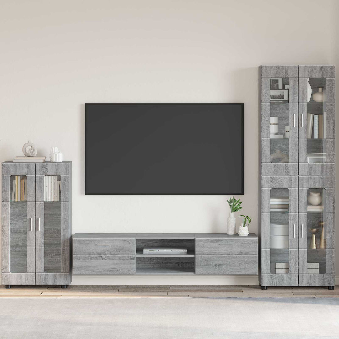 Sideboard FLORIN 55,5 x 29 x 100 cm Grå Sonoma Konstrueret træ