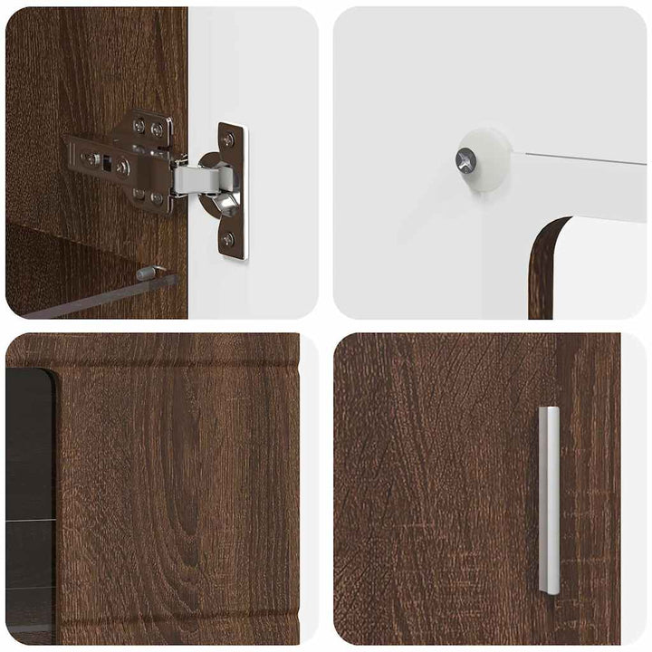 Sideboard FLORIN Brun eg 55,5 x 29 x 103 cm Konstrueret træ