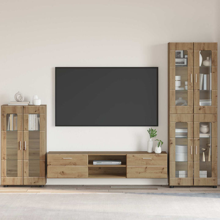 Sideboard med hylde FLORIN Artisan Egetræ 55,5 x 29 x 100 cm