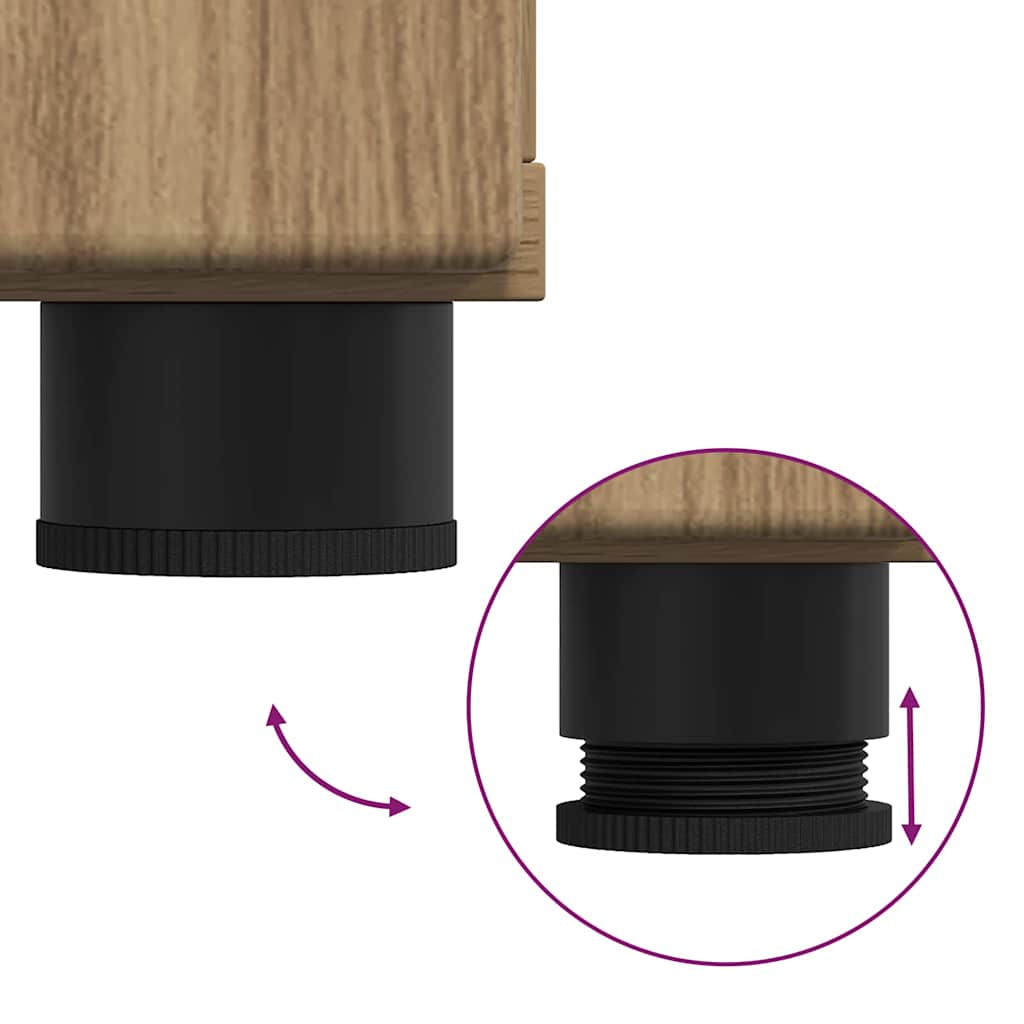 Sideboard med hylde FLORIN Artisan Egetræ 55,5 x 29 x 103 cm