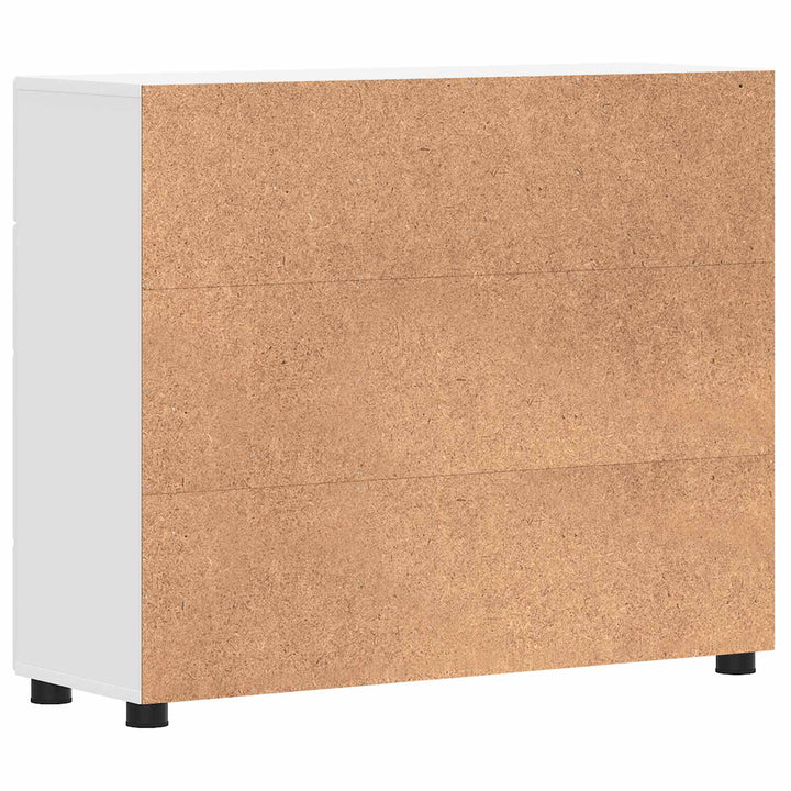 Træskab med skuffe Hvid 88,5 x 30,5 x 73 cm Konstrueret træ