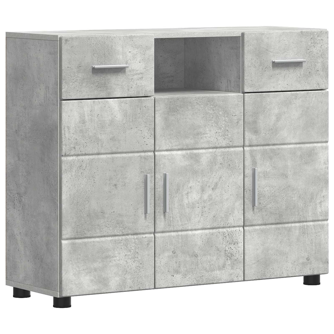 Træskab Beton Grå 88,5 x 30,5 x 73 cm Konstrueret træ