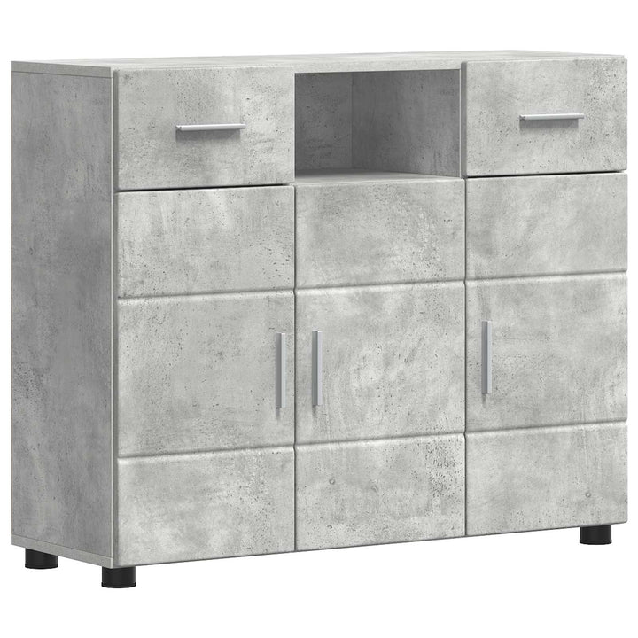 Træskab Beton Grå 88,5 x 30,5 x 73 cm Konstrueret træ