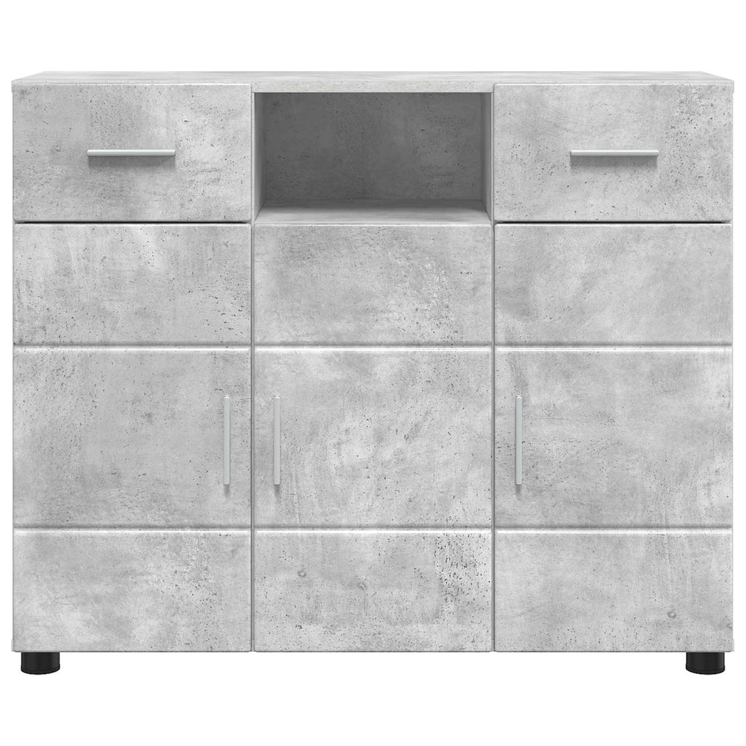 Træskab Beton Grå 88,5 x 30,5 x 73 cm Konstrueret træ