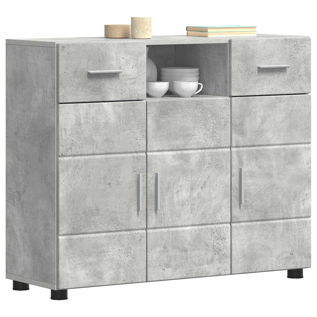 Træskab Beton Grå 88,5 x 30,5 x 73 cm Konstrueret træ