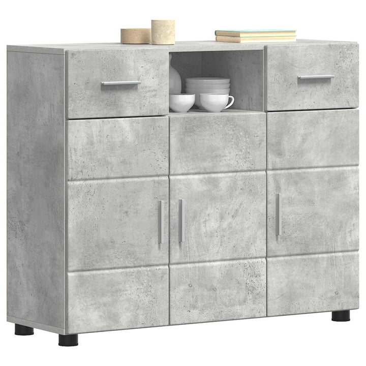 Træskab Beton Grå 88,5 x 30,5 x 73 cm Konstrueret træ
