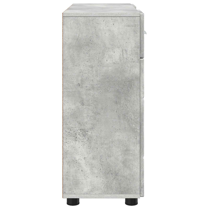 Træskab Beton Grå 88,5 x 30,5 x 73 cm Konstrueret træ