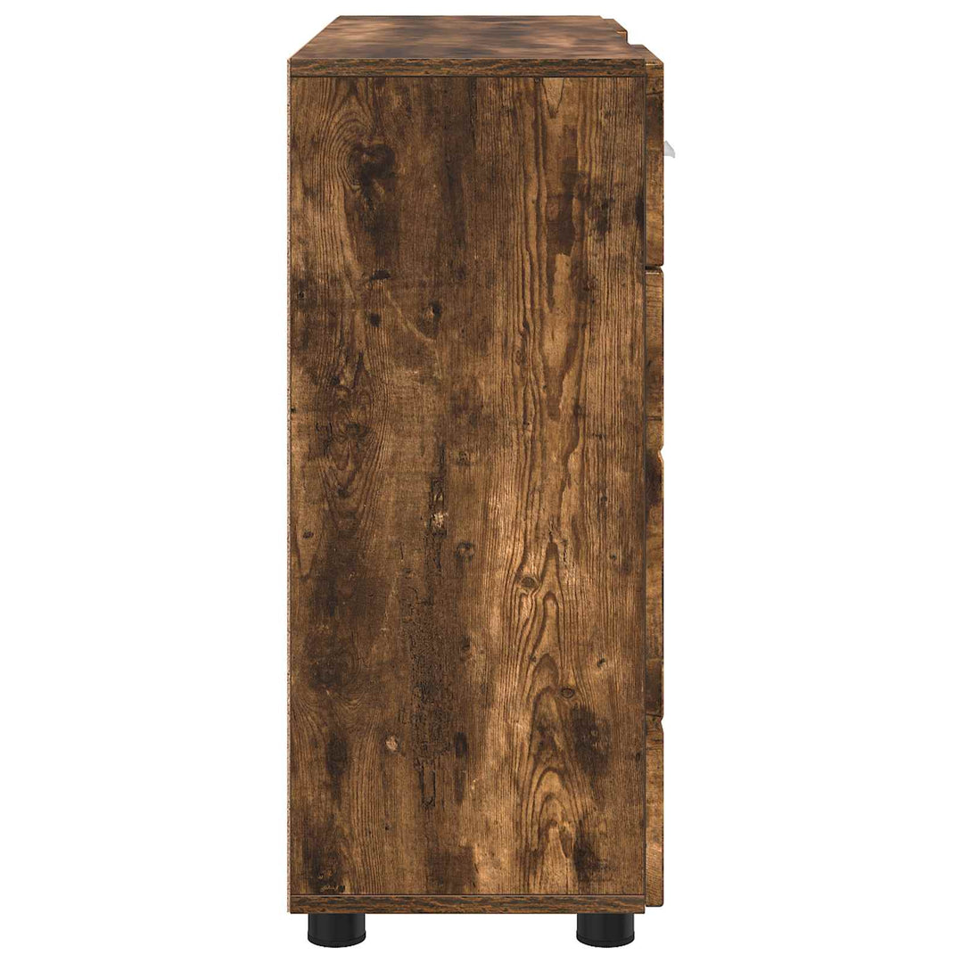 Træskab med skuffe Røget eg 88,5 x 30,5 x 73 cm Konstrueret træ