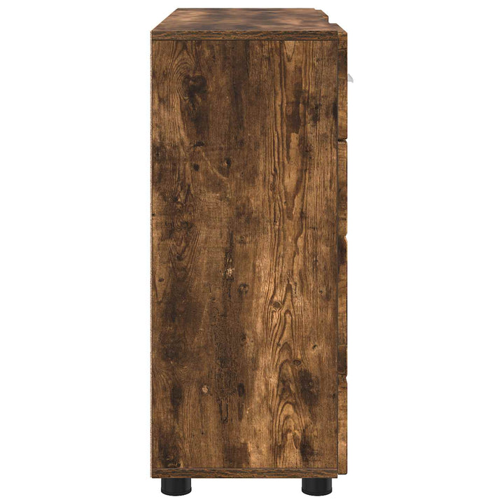 Træskab med skuffe Røget eg 88,5 x 30,5 x 73 cm Konstrueret træ