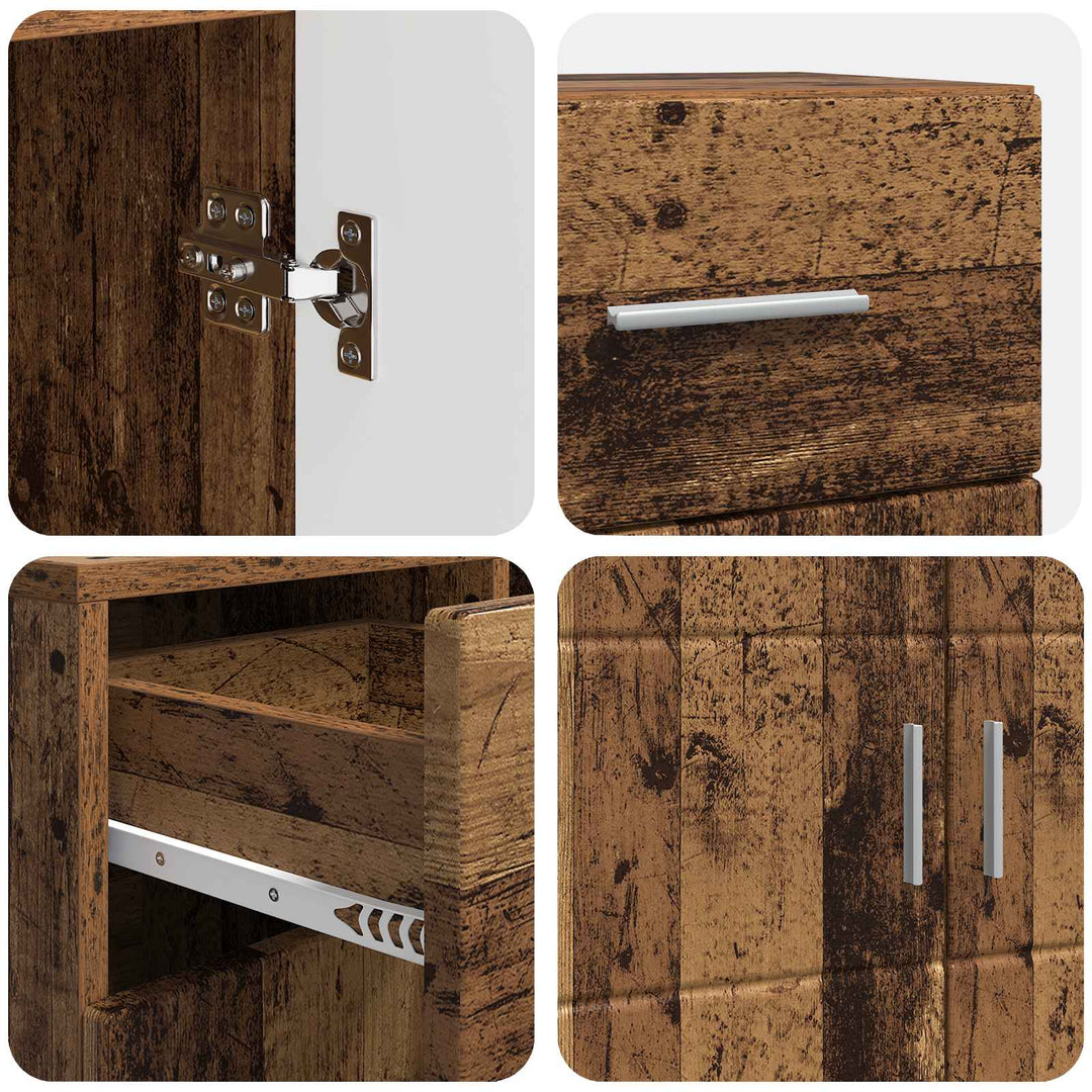 Træskab Gammelt træ 88,5 x 30,5 x 73 cm Konstrueret træ