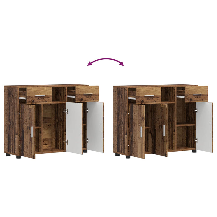 Træskab Gammelt træ 88,5 x 30,5 x 73 cm Konstrueret træ