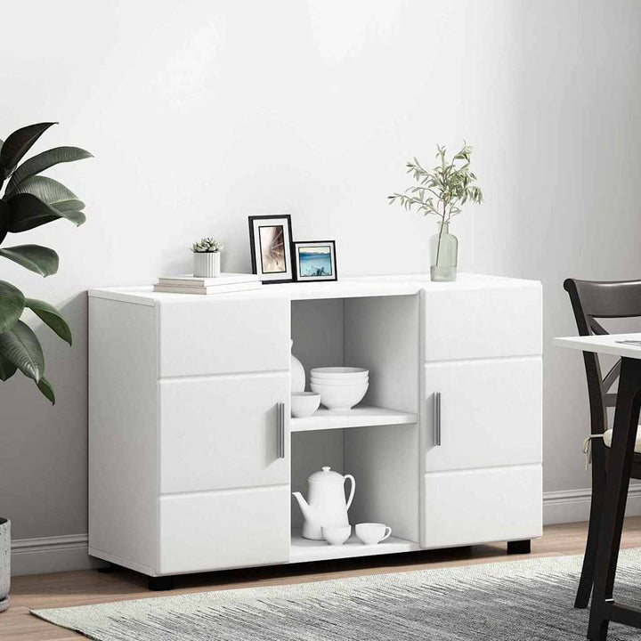Sideboard FLORIN 88,5 x 30,5 x 55,5 cm Hvid Konstrueret træ
