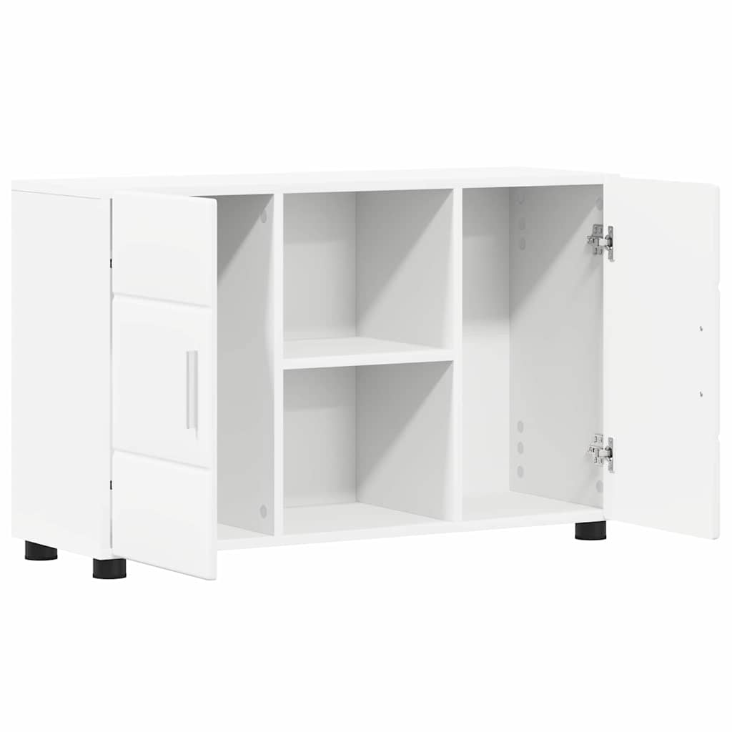 Sideboard FLORIN 88,5 x 30,5 x 55,5 cm Hvid Konstrueret træ