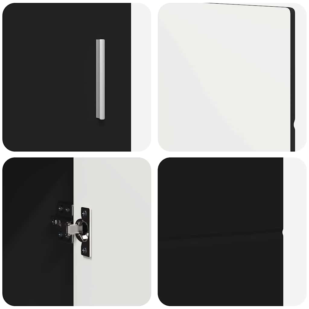 Sideboard FLORIN Sort 88,5 x 30,5 x 55,5 cm Konstrueret træ