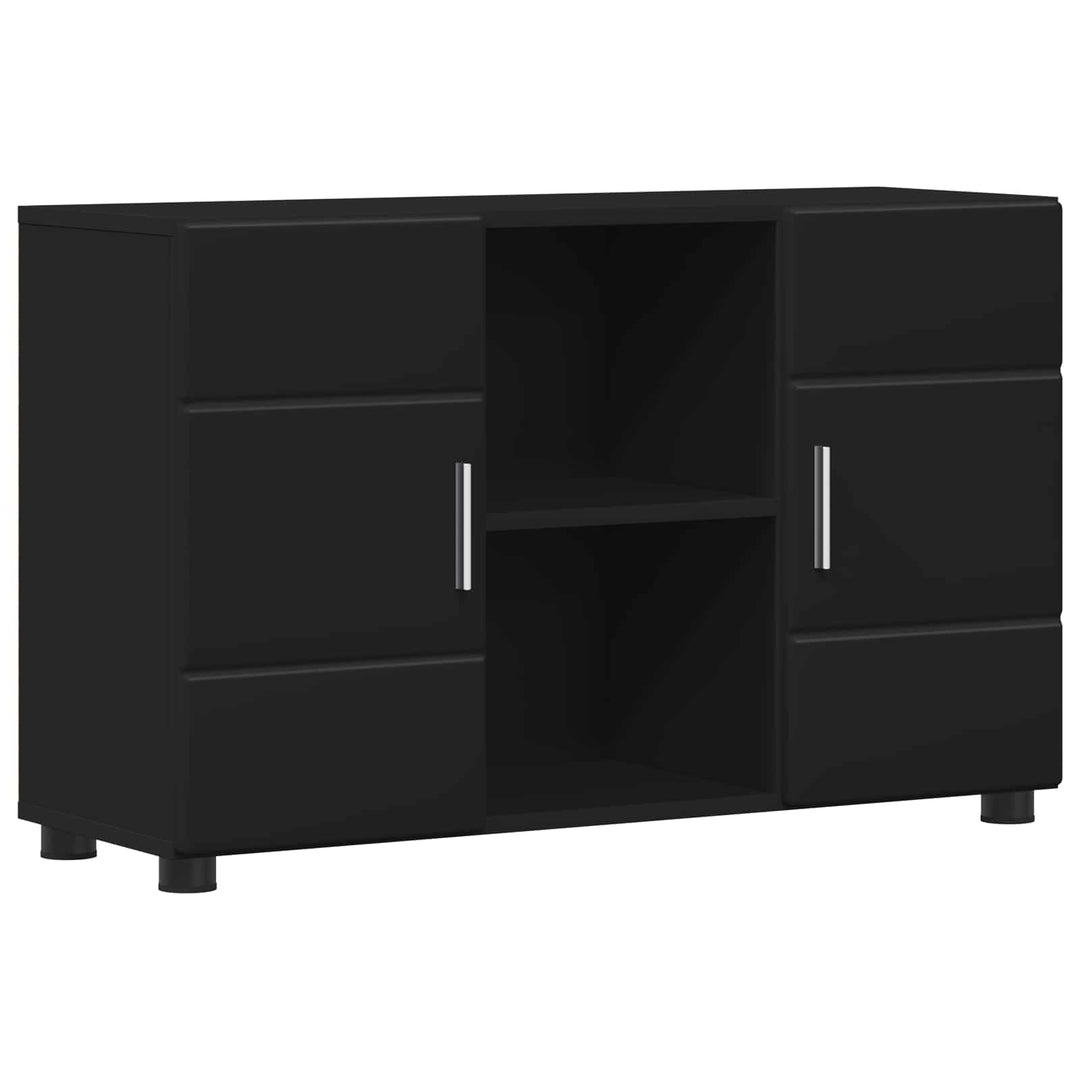 Sideboard FLORIN 88,5 x 30,5 x 55,5 cm Sort Konstrueret træ