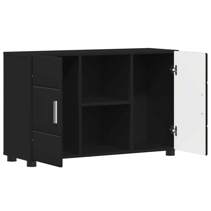 Sideboard FLORIN 88,5 x 30,5 x 55,5 cm Sort Konstrueret træ