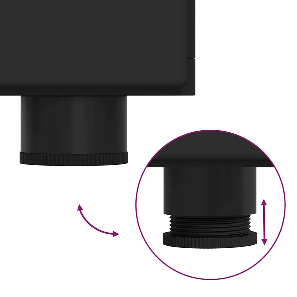 Sideboard FLORIN Sort 88,5 x 30,5 x 55,5 cm Konstrueret træ