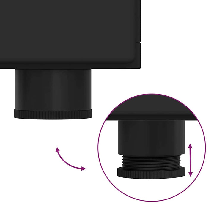 Sideboard FLORIN Sort 88,5 x 30,5 x 55,5 cm Konstrueret træ