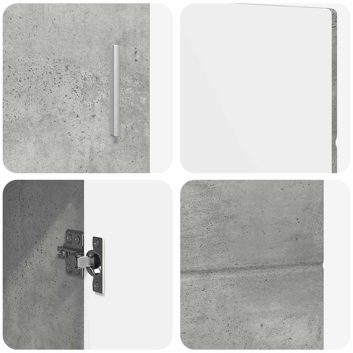 Sideboard med hylde FLORIN Beton Grå 88,5 x 30,5 x 55,5 cm