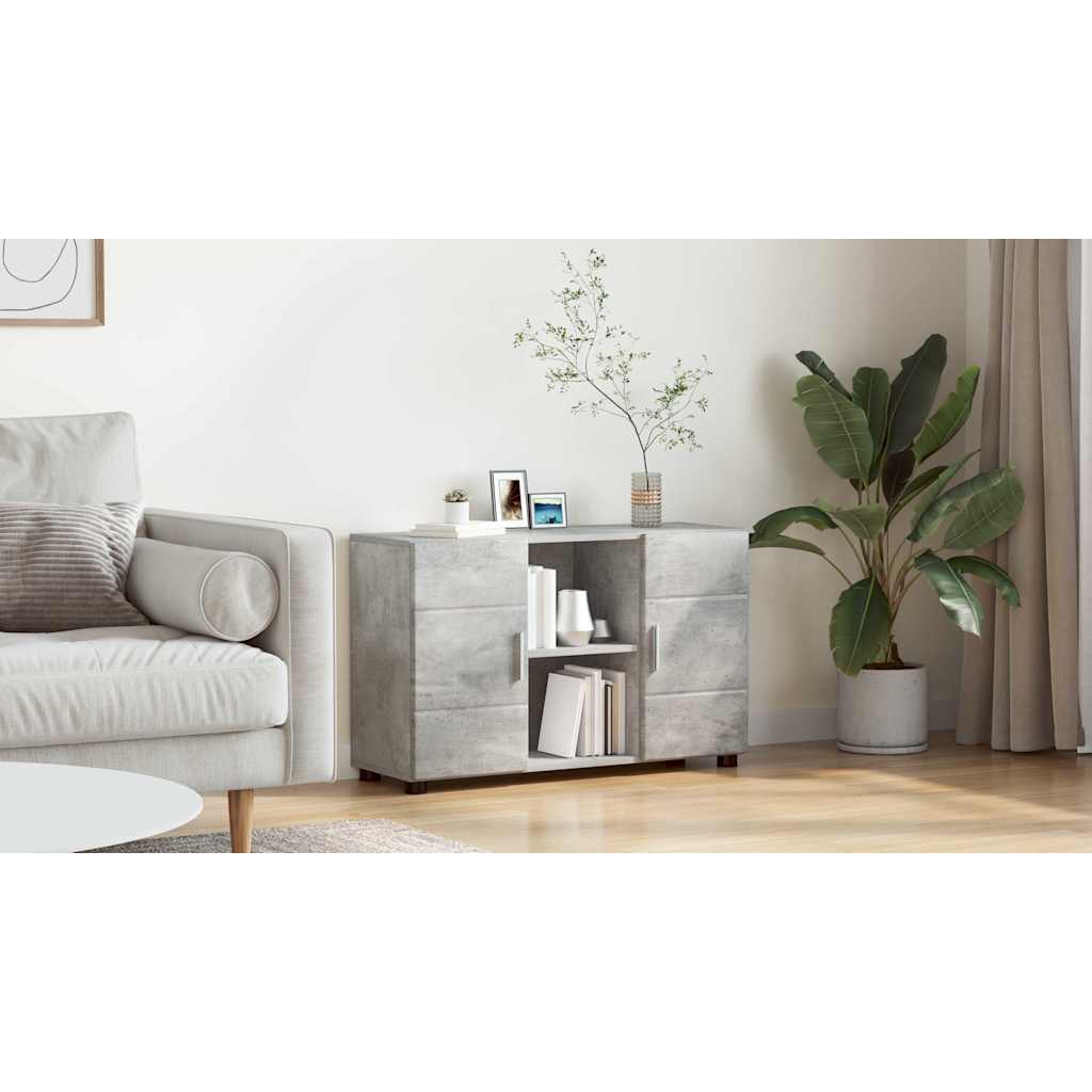 Sideboard med hylde FLORIN Beton Grå 88,5 x 30,5 x 55,5 cm