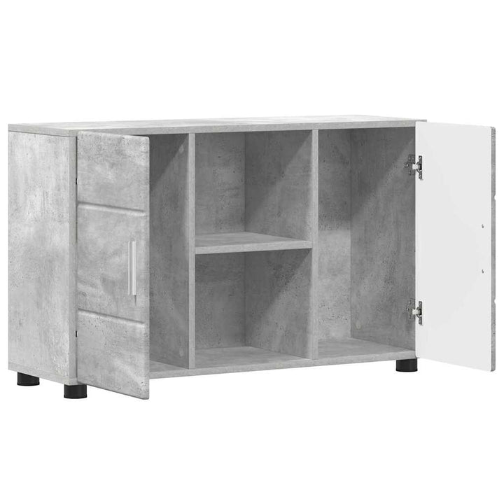Sideboard med hylde FLORIN Beton Grå 88,5 x 30,5 x 55,5 cm