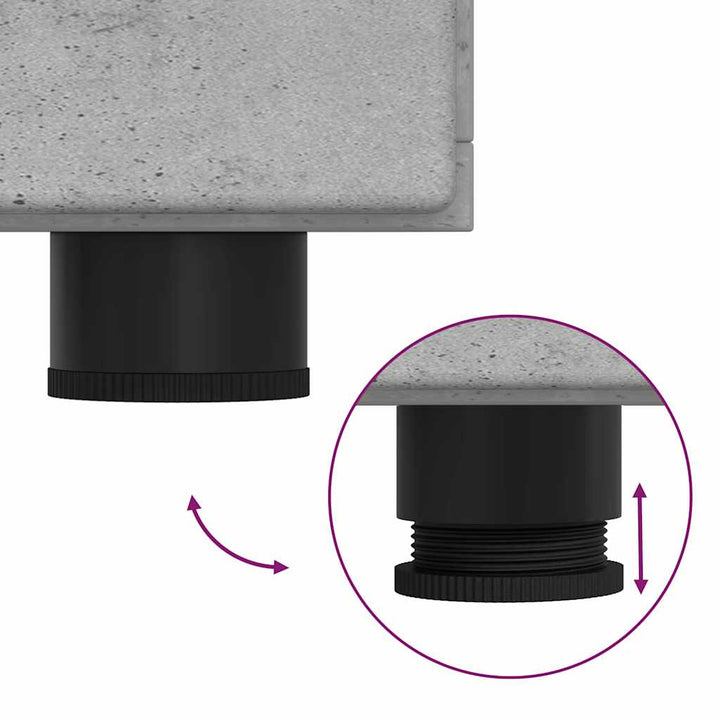 Sideboard med hylde FLORIN Beton Grå 88,5 x 30,5 x 55,5 cm