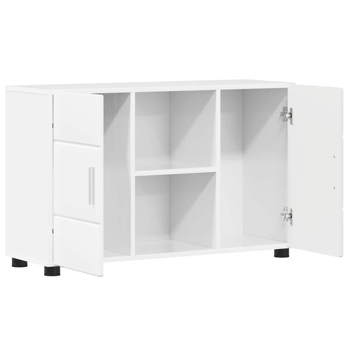 Sideboard med hylde FLORIN Høj gloss hvid 88,5 x 30,5 x 55,5 cm