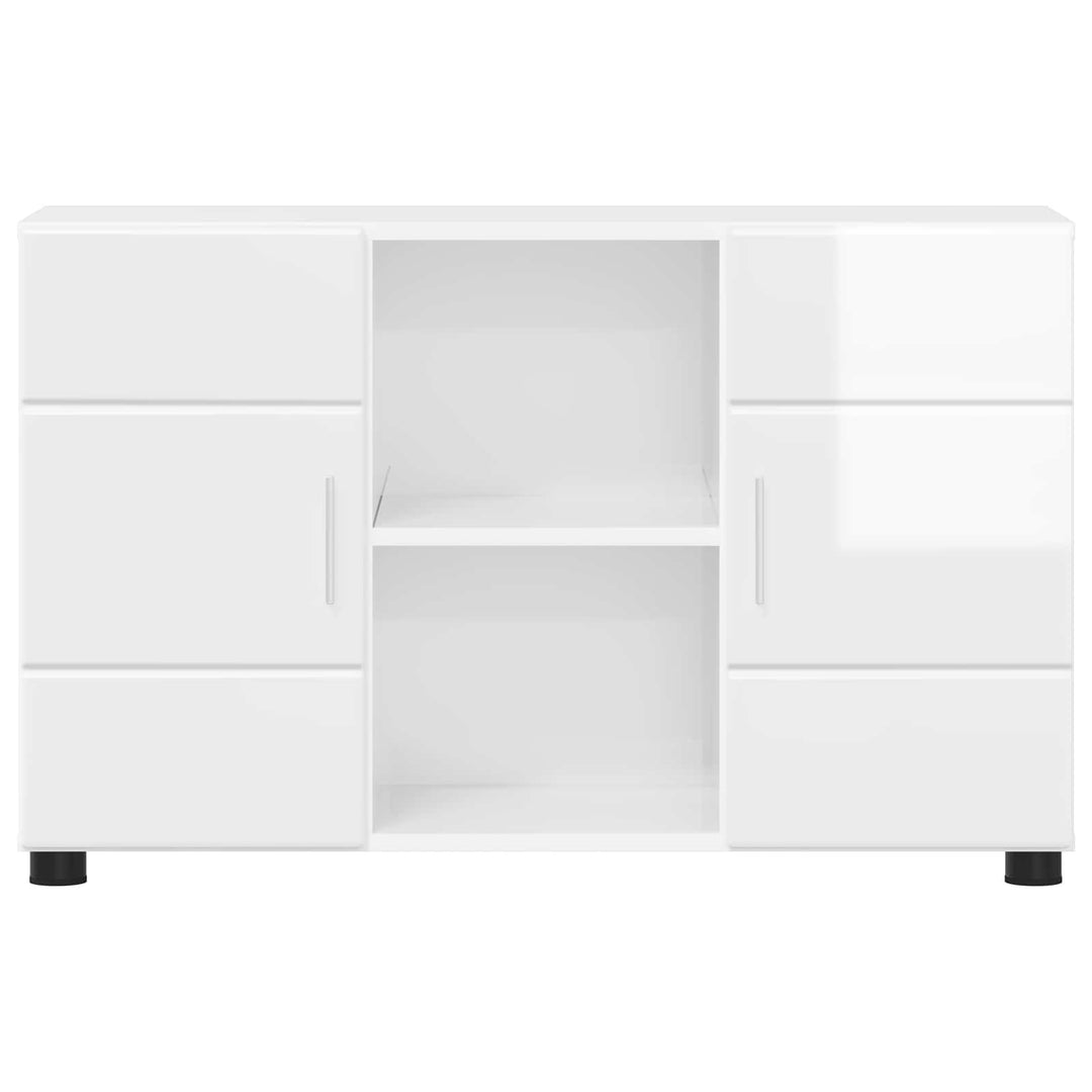 Sideboard med hylde FLORIN Høj gloss hvid 88,5 x 30,5 x 55,5 cm