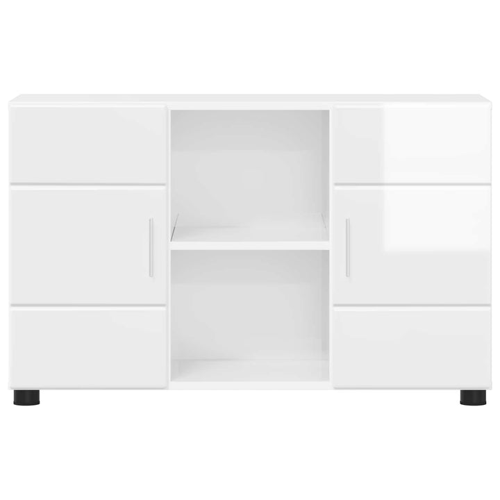 Sideboard med hylde FLORIN Høj gloss hvid 88,5 x 30,5 x 55,5 cm