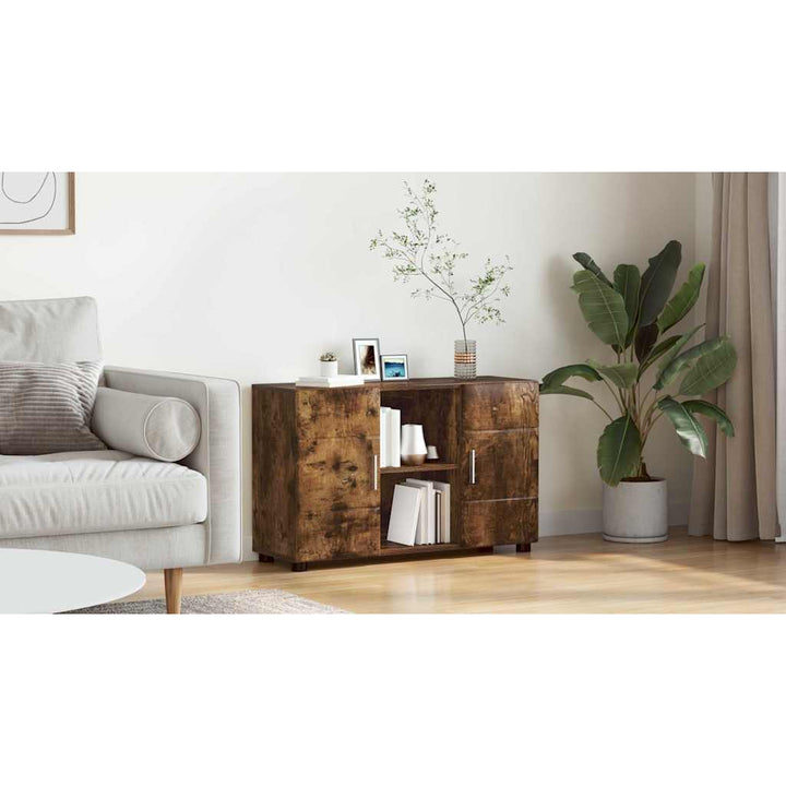 Sideboard FLORIN Røget eg 88,5 x 30,5 x 55,5 cm Konstrueret træ