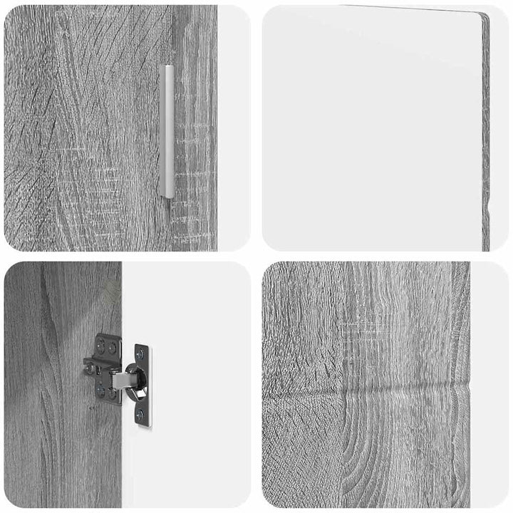 Sideboard med hylde FLORIN Grå Sonoma 88,5 x 30,5 x 55,5 cm