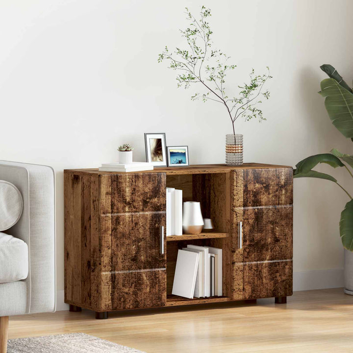 Sideboard med hylde FLORIN Gammelt træ 88,5 x 30,5 x 55,5 cm