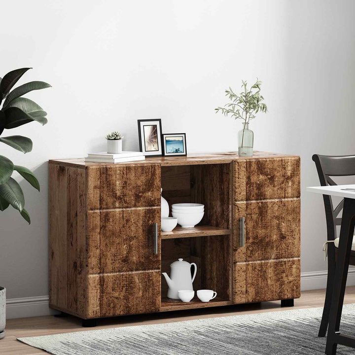 Sideboard med hylde FLORIN Gammelt træ 88,5 x 30,5 x 55,5 cm