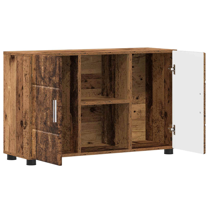 Sideboard med hylde FLORIN Gammelt træ 88,5 x 30,5 x 55,5 cm