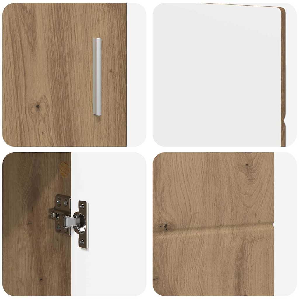 Sideboard med hylde FLORIN Artisan Egetræ 88,5 x 30,5 x 55,5 cm