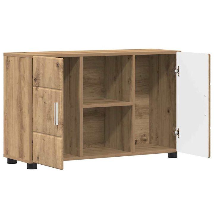 Sideboard med hylde FLORIN Artisan Egetræ 88,5 x 30,5 x 55,5 cm
