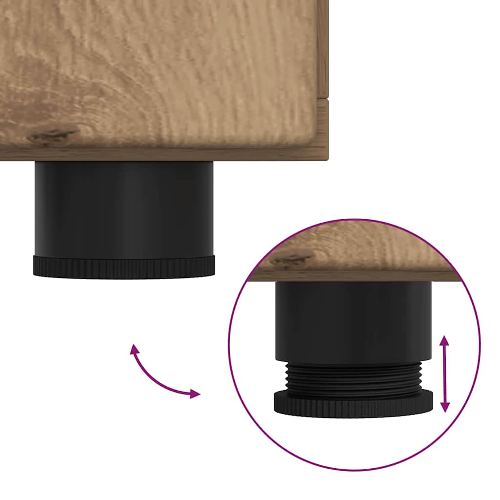 Sideboard med hylde FLORIN Artisan Egetræ 88,5 x 30,5 x 55,5 cm