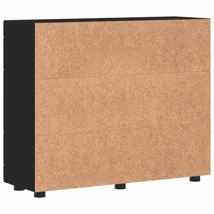 Træskab med opbevaring Sort 88,5 x 30,5 x 73 cm Konstrueret træ