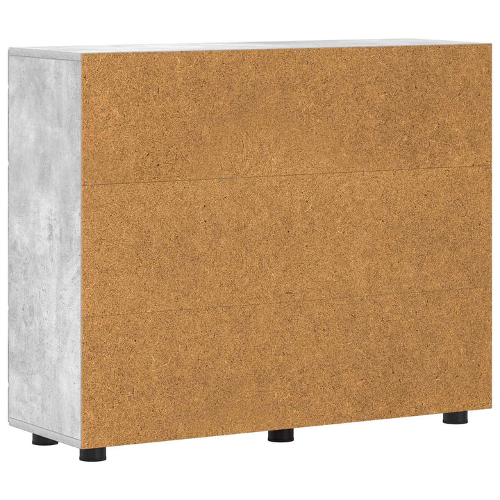 Træskab Beton Grå 88,5 x 30,5 x 73 cm Konstrueret træ
