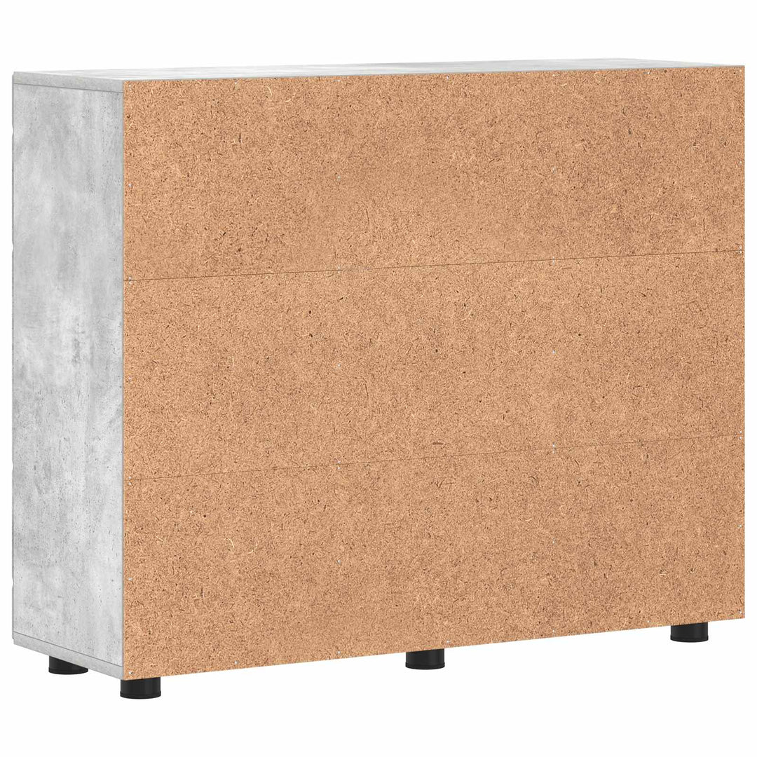 Træskab Beton Grå 88,5 x 30,5 x 73 cm Konstrueret træ