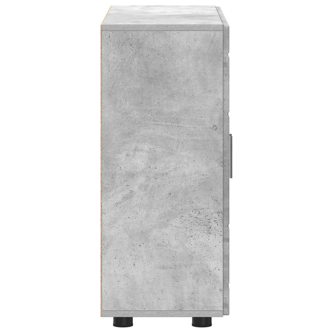 Træskab Beton Grå 88,5 x 30,5 x 73 cm Konstrueret træ
