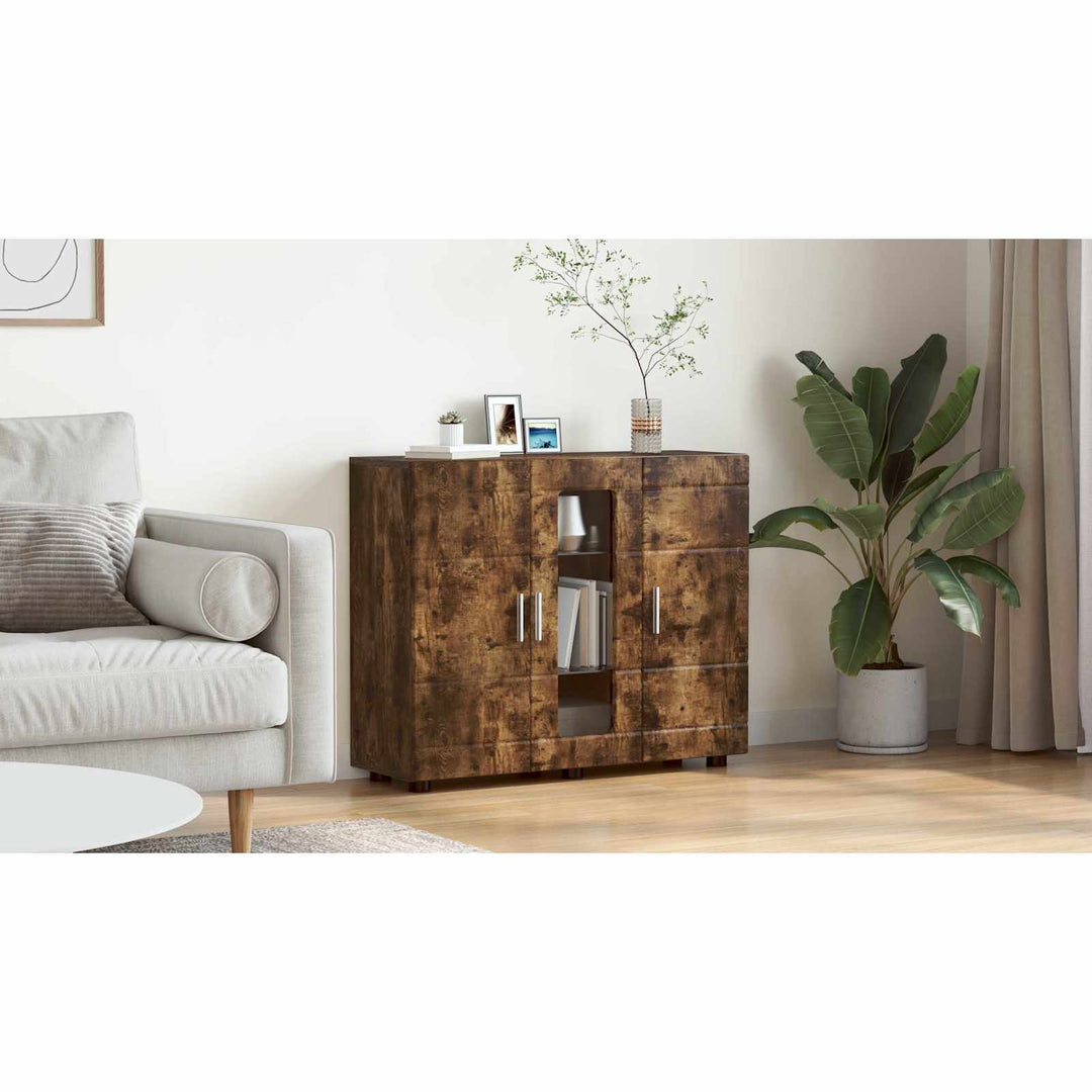 Træskab Røget eg 88,5 x 30,5 x 73 cm Konstrueret træ