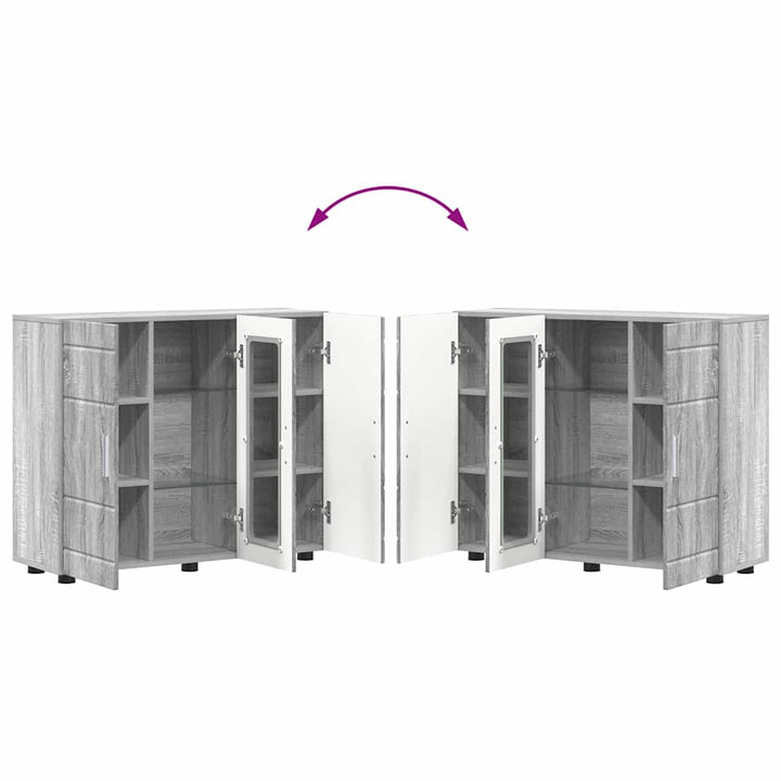 Træskab Grå Sonoma 88,5 x 30,5 x 73 cm Konstrueret træ