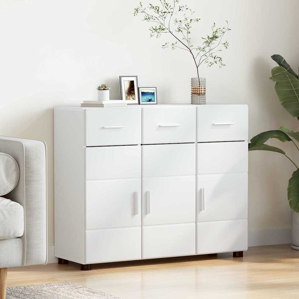 Sideboard FLORIN Hvid 88,5 x 30,5 x 73 cm Konstrueret træ