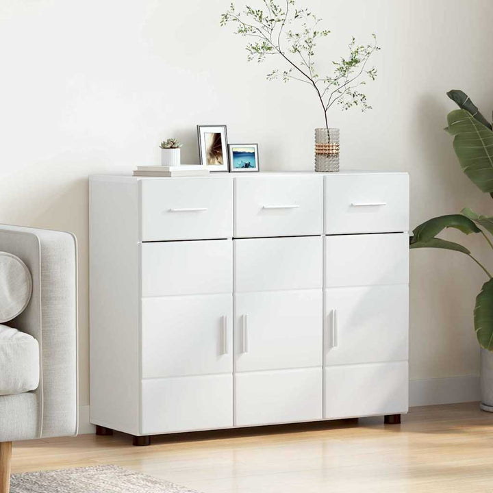 Sideboard FLORIN Hvid 88,5 x 30,5 x 73 cm Konstrueret træ